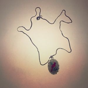 Silver robin necklace